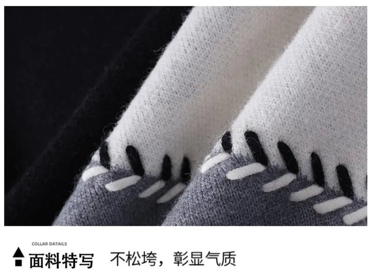 Sweaters men 2025 Winter Letter pattern thick sweater men Student youth sweaters autumn Men's wool pullovers full