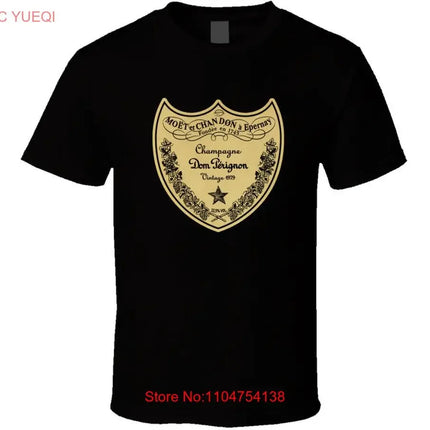 Dom Perignon Luxury Champagne Moet French France Bubbly vintage washed T-shirt Slightly branded Unisex fashion Elegant