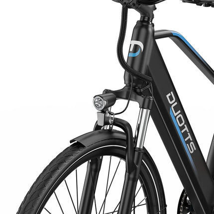 DUOTTS C29 Lite Bici Elettrica per Città, Motore 250W e 43Nm, Autonomia fino a 65km in PAS, Batteria 36V 13Ah Rimovibile, Cambio Shimano 7 Velocità, Freni a Disco, Sospensione Anteriore, Pneumatici 27.5"