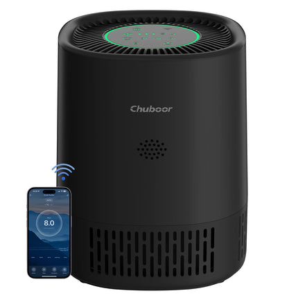 Chuboor Purificatori d'Aria per Camera da Letto Casa, Detergente per Filtri con Filtri in Spugna Allergie di Fumo Scatola di Animali Domestici Odore Polvere, Ufficio, Desktop