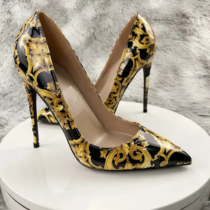 NoEnName_Null Nero Graffiti Colorato Décolleté da donna Donne sexy Tacchi alti Festa di nozze Scarpe da donna Tacchi a spillo Accetta personalizzato platinumshop