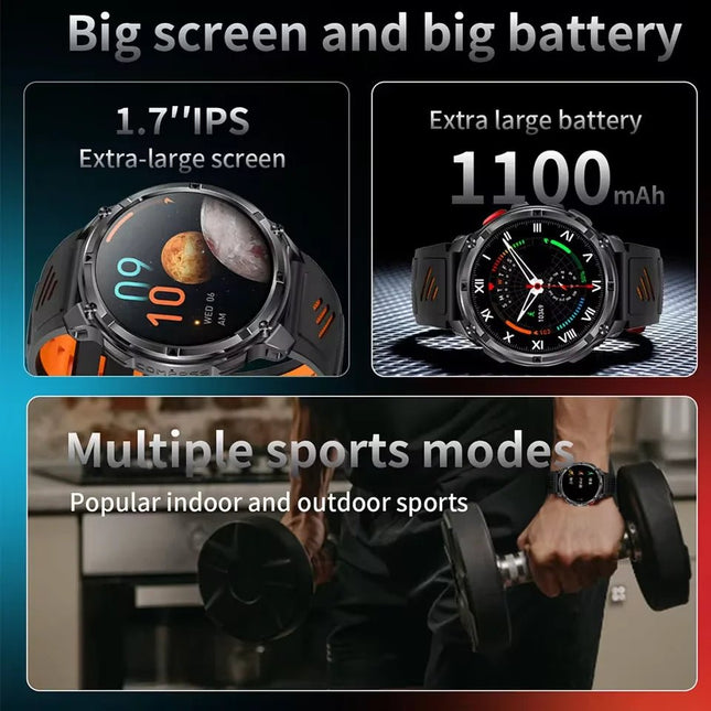 Nuovo T-Rex3 Ultra 1100mAh Batteria Smart Watch GPS Track Bussola IP69K Impermeabile Sport tracker All'aperto Militare Smartwatch platinumshop