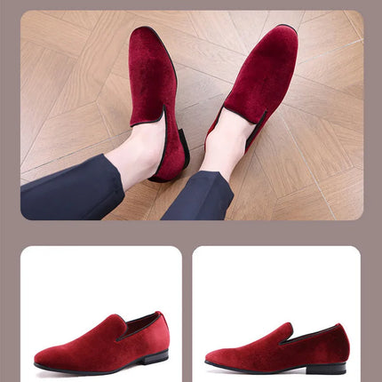 Nuove Scarpe Eleganti da Uomo in Pelle Nera, Blu e Rossa, Mocassini da Guida, Scarpe Formali da Cerimonia e Matrimonio, Calzature da Cerimonia