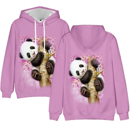 Fashion Cute Panda 3D Print Hoodies Men Women Animal Hooded Sweatshirts Hoody Oversized Pullovers Y2k Tracksuit Top Man Clothing