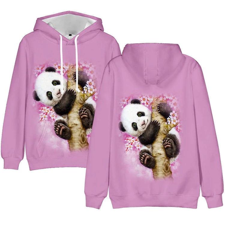 Fashion Cute Panda 3D Print Hoodies Men Women Animal Hooded Sweatshirts Hoody Oversized Pullovers Y2k Tracksuit Top Man Clothing