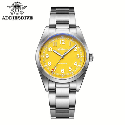ADDIESDIVE Luxury Men's Watch 100m Water Resistance Sapphire Glass BGW9 Super Luminous Quartz Movement Stainless Steel Bracelet
