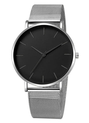 Orologio da donna semplice per il tempo libero 2025 Orologio da polso da uomo di lusso alla moda ultrasottile con cintura in rete vintage platinumshop