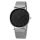 Orologio da donna semplice per il tempo libero 2025 Orologio da polso da uomo di lusso alla moda ultrasottile con cintura in rete vintage platinumshop