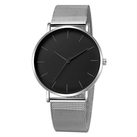 Orologio da donna semplice per il tempo libero 2025 Orologio da polso da uomo di lusso alla moda ultrasottile con cintura in rete vintage platinumshop
