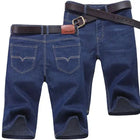 Pantaloncini di jeans da uomo estivi Pantaloni pentagramma da lavoro sottili, traspiranti, larghi e comodi Pantaloncini dritti alla moda Blu