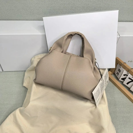 Grande borsa tote da donna in pelle morbida, con manici integrati, borsa capiente per shopping e lavoro