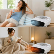2000W Portable Electric Heater with Adjustable Thermostat and 3 Operating Modes, Fast Heating for Rooms of 13-20m², Overheating Protection