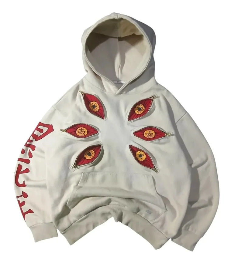 Cool Design Multi Zipper Sweatshirts Punk Street Hoodies Women Hip Hop Anime Hoodie Y2k Couples Plus Size Casual Streetwear