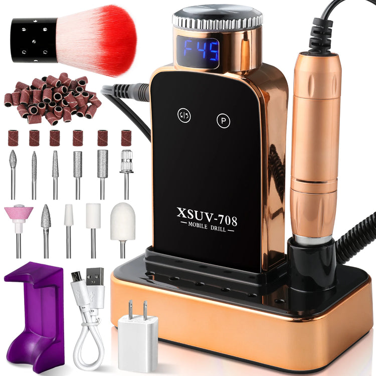 45000RPM Electric Nail Drill Professional Rechargeable Machine Low Noise Nails Sander File Polishing Set For Manicure Salon Tool