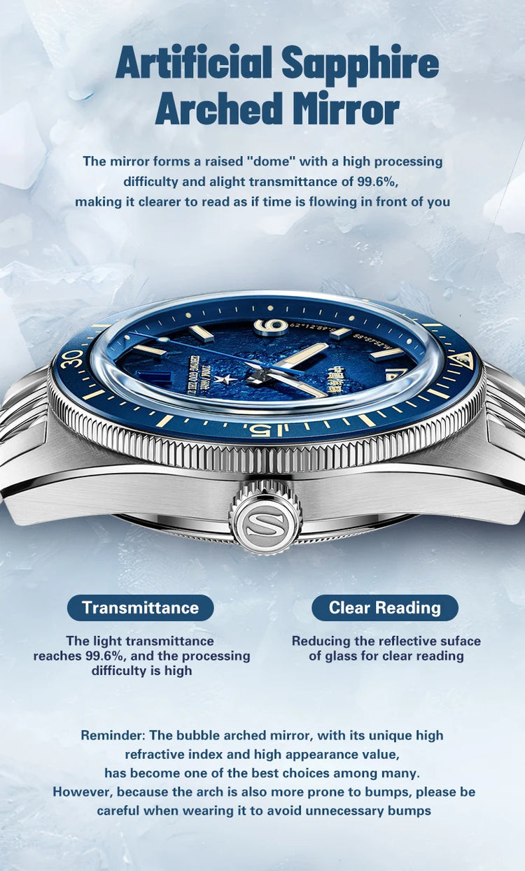 Seagull Men‘s Luxury Mechanical Watch Luminous Waterproof Multi Function Sapphire Mirror Antarctica Expedition 816.37.1064A NEW