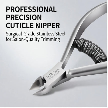Professional Pedicure Nail Tools: Double Springs Cuticle Trimmer, Sharp Blade Clippers for Nail Art & Care