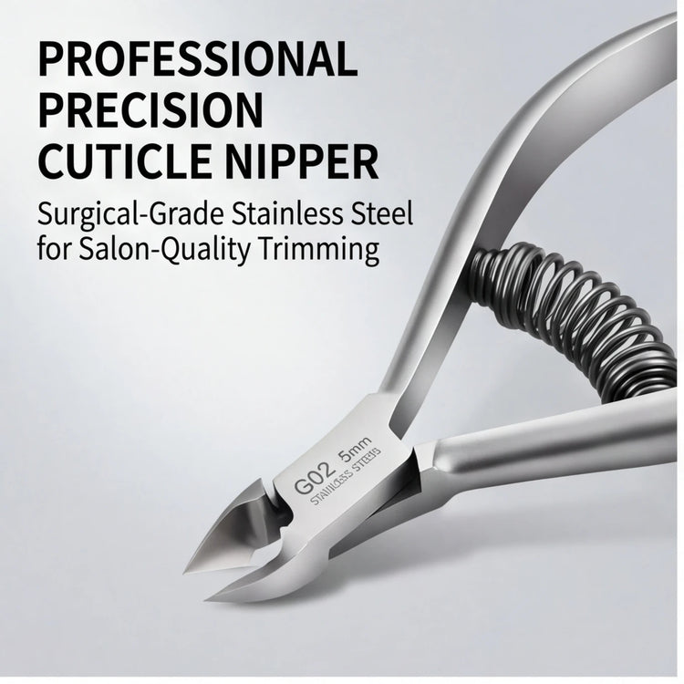 Professional Pedicure Nail Tools: Double Springs Cuticle Trimmer, Sharp Blade Clippers for Nail Art & Care