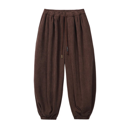Comodi pantaloni da jogging da uomo 2026 nuovi pantaloni da lanterna di moda oversize in tinta unita da uomo pantaloni casual con coulisse Hip Hop Harajuku