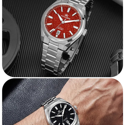 AddiesKIN Men Watch BGW9 Luminous Blue Goldstone Dial Sapphire Glass 20Bar Waterproof Japan 9015 K010 Automatic Mechanical Watch