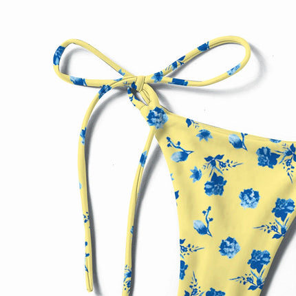 Nuovo Stile Bikini Due Pezzi da Donna Stampato, Fresco e Alla Moda, con Laccetti al Collo, Sexy e Trendy platinumshop