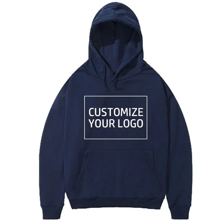 Diy Your Own Design Print Pattern Customize Autumn Long Sleeve Hoodies Solid Color Women Fashion 10 Colors Tops