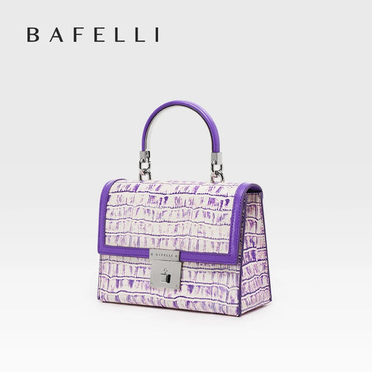 BAFELLI 2025 NUOVA BORSA DA DONNA MARCHIO DI Lusso K GOLD SERIES MODA VIOLA Borsa da sera Spalla Stile invernale Lana CASUALE