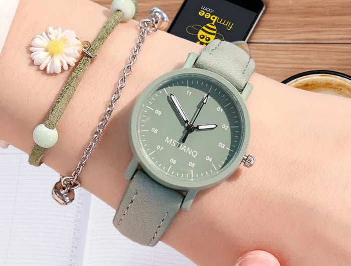 YIKAZE orologio da donna cinturino in pelle PU orologi al quarzo da donna orologio da polso da donna con quadrante rotondo impermeabile orologio da polso da donna platinumshop