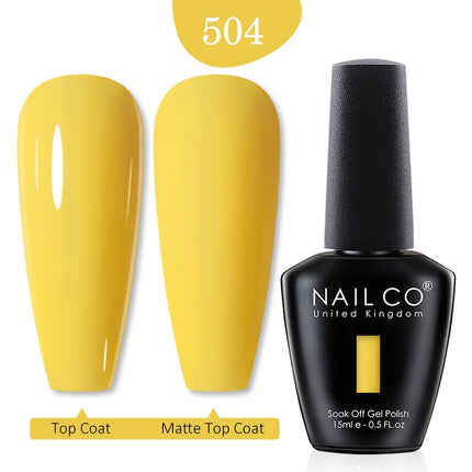 NAILCO 15ml Green Blue Series UV Nail Gel Polish Blue Colors UV&LED Gel Varnish Red Soak Off Semi Permanent LED Nail Gel Varnish