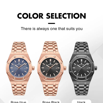 Customized Watch PAAZOMU Business Man Wristwatch Waterproof Luminous Date Men Watch Stainless Steel Quartz Watches For Men Reloj
