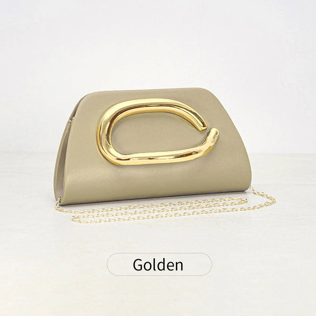 Gold Magnetic Closure Women Evening Bags Luxury Designer Handbag And Purse Party Banquet Chain Crossbody Bag Fashion ShoulderBag PlatiNum