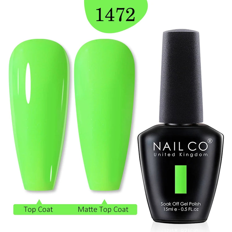 NAILCO 15ml Green Blue Series UV Nail Gel Polish Blue Colors UV&LED Gel Varnish Red Soak Off Semi Permanent LED Nail Gel Varnish