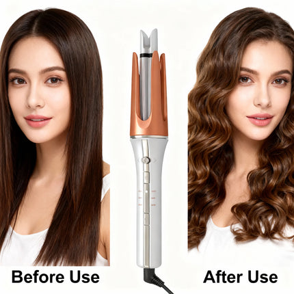 Auto Rotating Hair Curler 3 grades 33mm Silver Automatic Curling Iron  Female Hair Styling Tool Big Wave beauty salon Tool