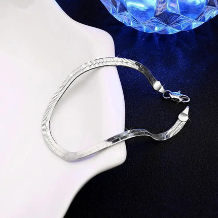 Set di collane con bracciale a catena in argento sterling 925 da 4 mm per donna uomo set di gioielli da sposa per feste di moda regali platinumshop