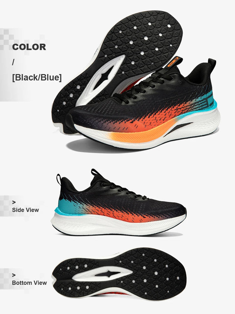 Baasploa Running Shoes Men Carbon Plate Professional Cushioning Anti-slip Sneaker Female Casual Breathable Jogging Sports Shoes PlatiNum