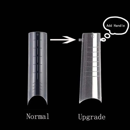 Poly Nail Gel Nail Forms Molds Full Cover Arch Square Dual Nail Forms Extension False Nail Tips for Manicure Manicure Tools 60Pc 2028