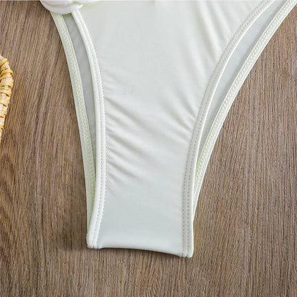 Costume da Bagno Sexy con Fiori e Fascia, Bikini a Perizoma 2025, Costumi da Bagno Donna con Lacci, Set Bikini Brasiliano, Biquini Mujer platinumshop