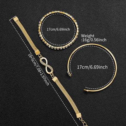 4 pezzi/set moda quadrante piccolo orologi da donna braccialetti da polso analogico al quarzo di lusso da donna Set Reloj Mujer (senza scatola) platinumshop