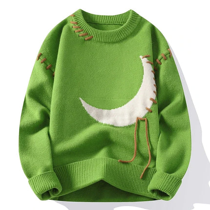 2025 Korean Style Men Women Sweater Knitted Trendy Youth Student Style Knitwear Top Casual Warm Crew Neck Knitted Pullover 4XL-M