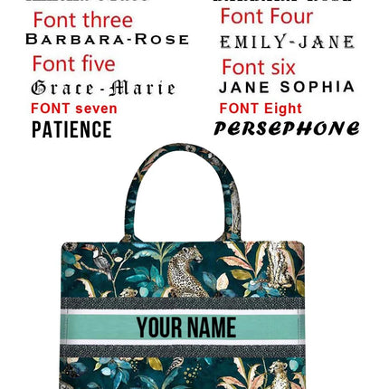 New 2026 Women's Personalized Tote Bag, Printed Canvas Handbag, Large Capacity Beach Bag