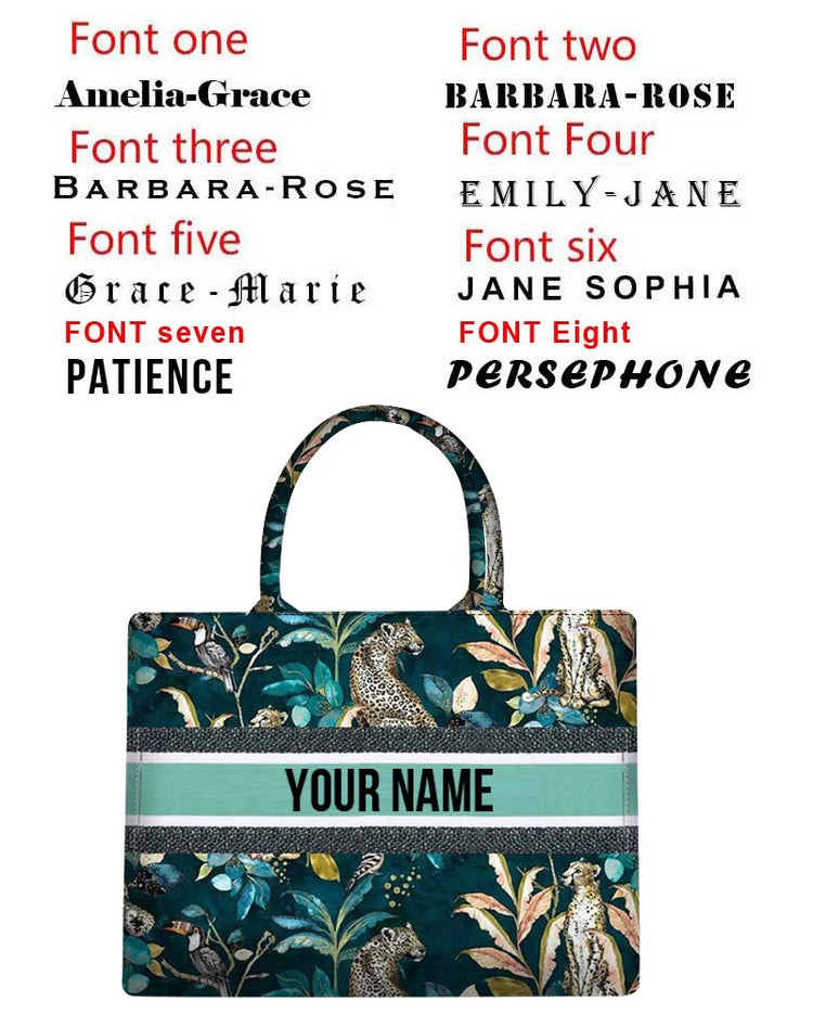 Nuova borsa tote personalizzata da donna 2026, borsa a mano in tela stampata, borsa da spiaggia grande capacità