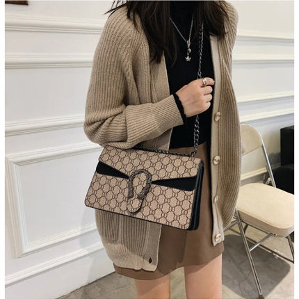 Fashion Popular Women's Bag Trend Brand Retro Chain Shoulder Bag High Quality Ladies Crossbody Bag Designer Luxury Handbag PlatiNum