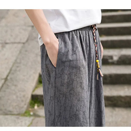 Pantaloni da samurai giapponesi Kimono da uomo Pantaloni casual in cotone retrò da uomo Pantaloni larghi casual Hip Hop Harajuku di alta qualità da uomo