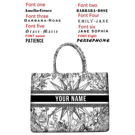 New 2026 Women's Personalized Tote Bag, Printed Canvas Handbag, Large Capacity Beach Bag