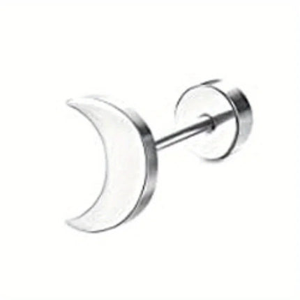Drperfect 1pc orecchini chirurgici in acciaio inossidabile per donna uomo orecchini con retro piatto orecchini con cartilagine orecchini a cerchio con Piercing platinumshop