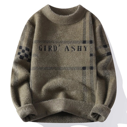 Sweaters men Winter Letter pattern thick sweater men Student youth sweaters autumn Men's wool pullovers full