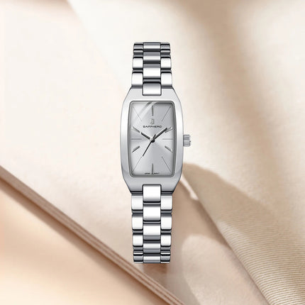 SAPPHEROLuxury Orologio da donna Cinturino in acciaio inossidabile Orologio impermeabile Quadrante ultrasottile Orologio da donna semplice alla moda Orologio accurato platinumshop