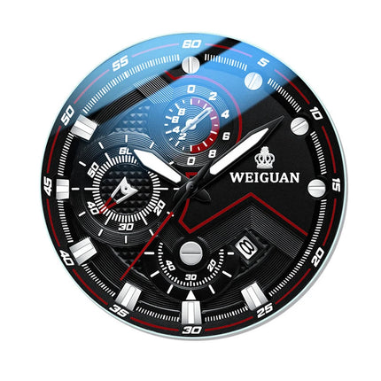 Orologio da uomo Black Warrior autentico alla moda in acciaio inossidabile impermeabile calendario luminoso orologio al quarzo moda maschile orologi regalo platinumshop