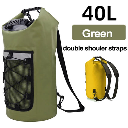 PVC Swimming Backpack Dry Bag for Women Men 10L 20L Waterproof Shoulder Kayak Trekking Drifting Rafting Surfing Boat Bag