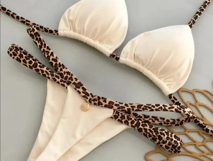 Nuovo Sexy Bikini da Donna per Vacanze al Mare, Set Due Pezzi PlatiNum