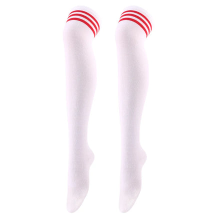 Calze Jk da donna Calzini cosplay per feste di Halloween Calzini sopra il ginocchio Calzini caldi Calza per stivali da donna Calzini lunghi a tripla banda